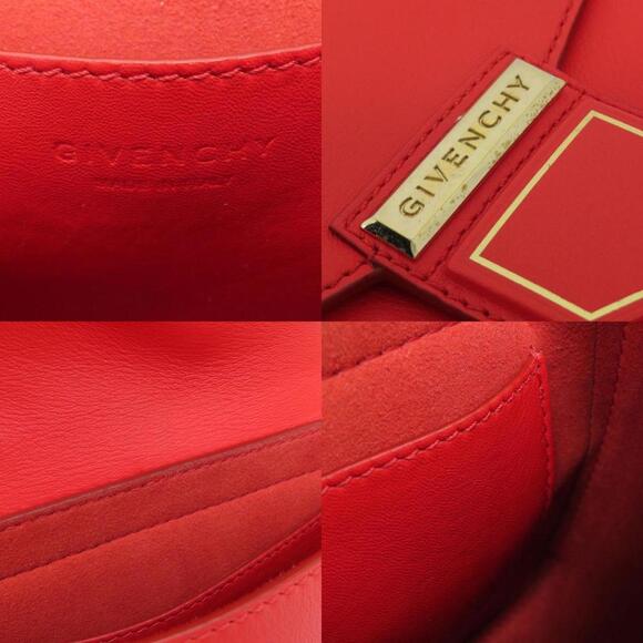 GIVENCHY Red Leather Shoulder Bag - Picture 6 of 11